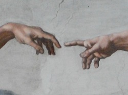 mani Michelangelo Buonarrotti da La creazione di Adamo